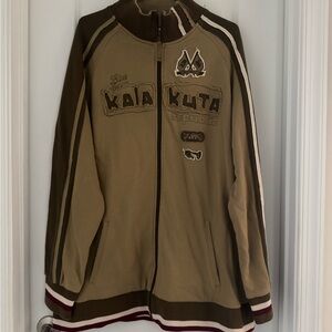Men’s Brown Vintage LM Jacket with Embroidered Details XXXL